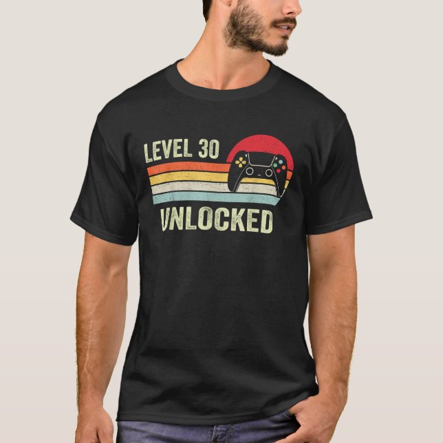 Camiseta Aniversário de 30 anos de game de vídeo engraçado  (Frente)