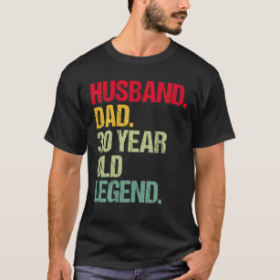 Camiseta Aniversário de 30 anos Engraçado Do Pai Marido 30 