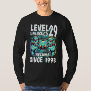 Camiseta aniversário de 30 anos Gamer Boy Level 30 Desbloqu