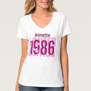 Camiseta aniversário de 30 anos Gift 1986 Limited Edition 