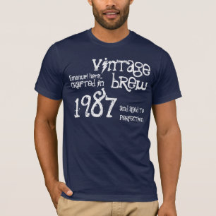 Camiseta aniversário de 30 anos Gift 1987 Vintage Brew ou