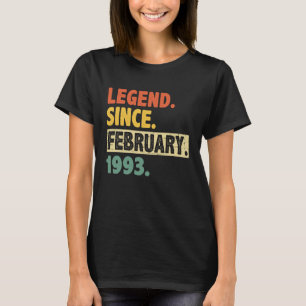 Camiseta aniversário de 30 anos Incrível Desde Fevereiro De