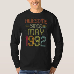 Camiseta aniversário de 30 anos Incrível Desde Maio De 1992