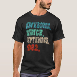 Camiseta aniversário de 30 anos Incrível Desde Setembro De 
