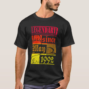 Camiseta aniversário de 30 anos Legendário Desde Maio De 19