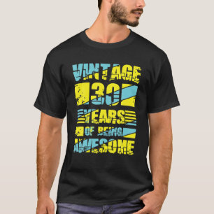 Camiseta aniversário de 30 anos Men aniversário de 30 ano