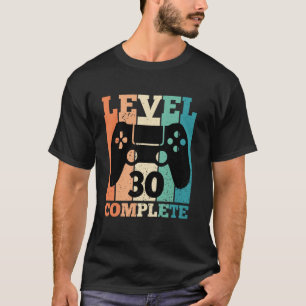 Camiseta Aniversário de 30 anos NÍVEL 30 COMPLETO Festa Ani