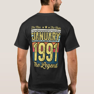 Camiseta Aniversário de 30 anos O Homem O Mito A Lenda Jane