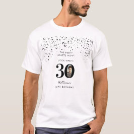 Camiseta aniversário de 30 anos Party Look Who's 30 Modern 