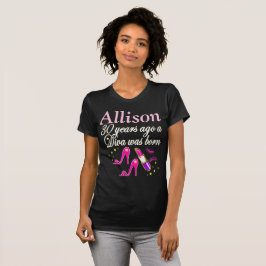 CAMISETA ANIVERSÁRIO DE 30 ANOS PERSONALIZADO PINK DIVA T S