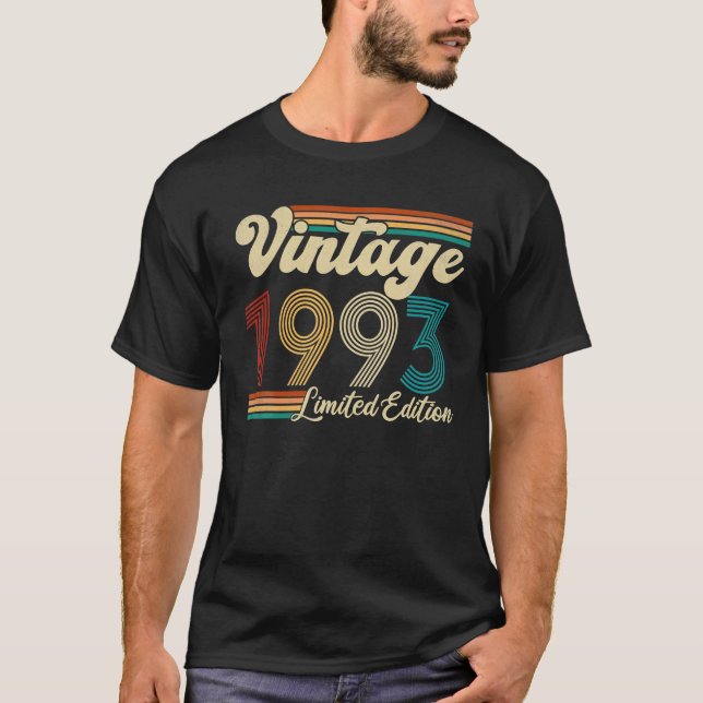 Camiseta aniversário de 30 anos Retro Nascer De Presentes C (Frente)