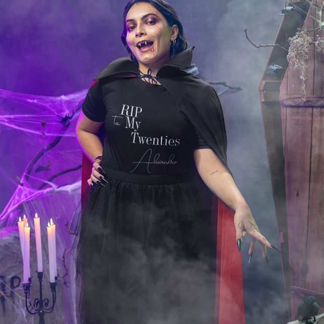 Camiseta aniversário de 30 anos RIP 20s Black White Matchin (Criador carregado)