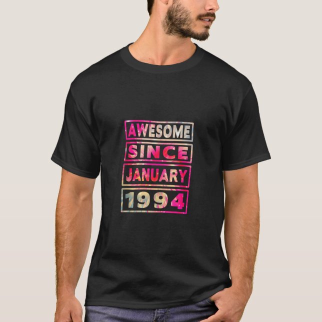 Camiseta aniversário de 30 anos Tie Dye Decoração Incrível  (Frente)