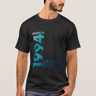 Camiseta aniversário de 30 anos Vintage 1994 Março 30 Anos