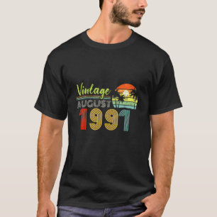 Camiseta aniversário de 30 anos Vintage agosto de 1991 Trin