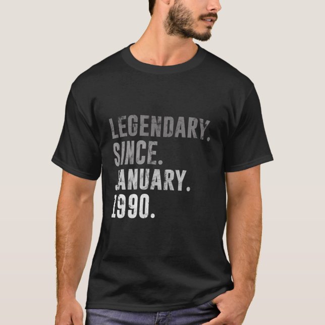 Camiseta Aniversário de 31 anos oferece legendário desde ja (Frente)