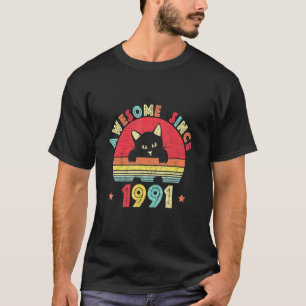 Camiseta Aniversário de 31 anos Vintage Incrível Desde 1991