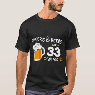 Camiseta Aniversário de 33 anos engraçado
