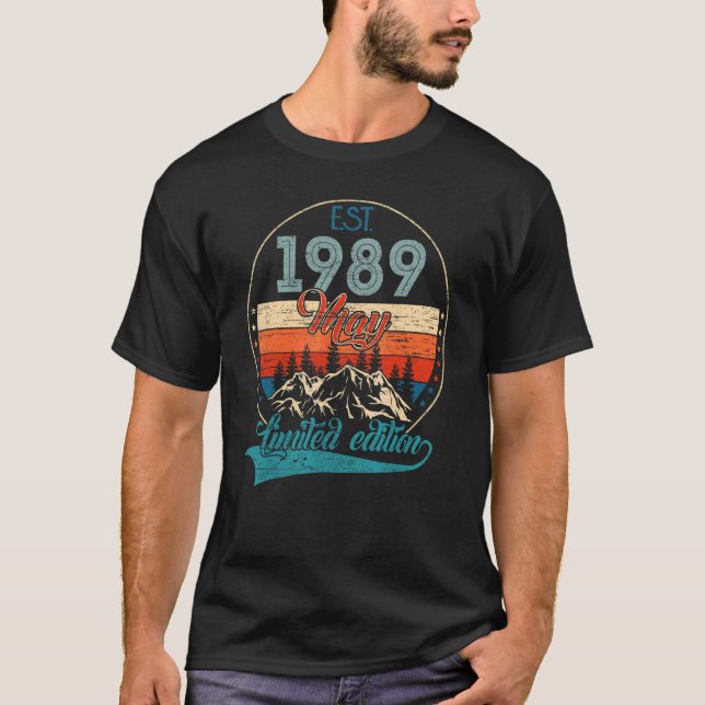 Camiseta Aniversário de 33 anos no final de maio de 1989 (Frente)