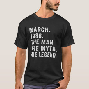 Camiseta Aniversário De 34 Anos Oferece Ao Homem Mães De Le