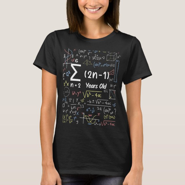 Camiseta Aniversário de 35 Anos de Nerd Matemático (Frente)