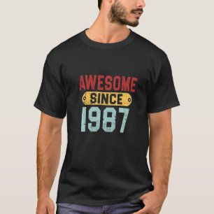 Camiseta Aniversário de 35 anos Vintage Homens Mulheres Ret