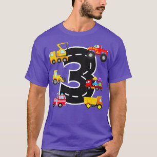 Camiseta aniversário de 3 anos 3 Anos de Idade de Carruagen