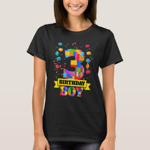 Camiseta aniversário de 3 anos 3 Anos De Idade Em Blocos De