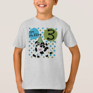 Camiseta Aniversário de 3 anos da vaca