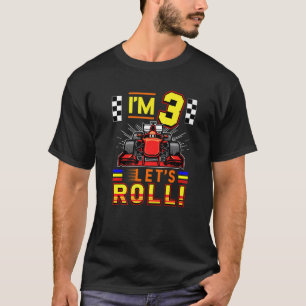 Camiseta aniversário de 3 anos De Carro De Fórmula De 3 Ano