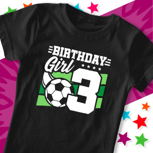 Camiseta aniversário de 3 anos De Festa De Futebol De 3 Ano