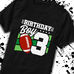 Camiseta Aniversário de 3 anos de Futebol de 3 anos