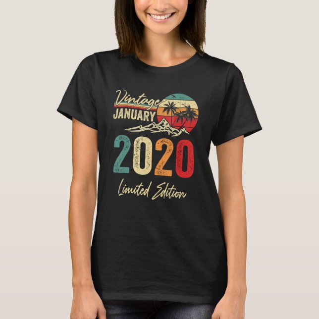 Camiseta aniversário de 3 anos de janeiro de 2020, antiga V (Frente)