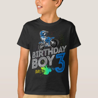 Camiseta Aniversário de 3 anos de Motocross com 3 anos de i