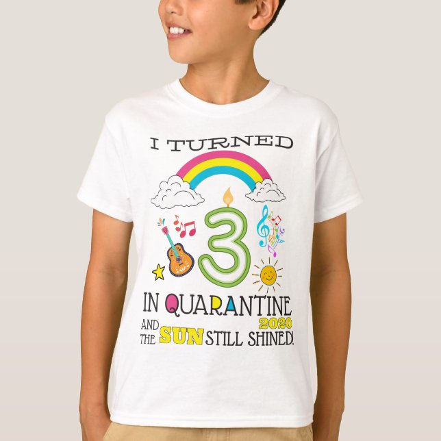 Camiseta aniversário de 3 anos de quarentena 2020 (Frente)