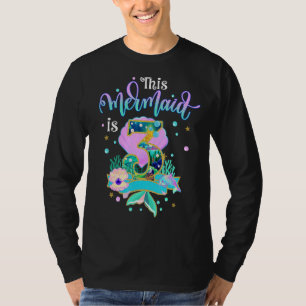 Camiseta Aniversário de 3 anos de Sereia Para Meninas De 3