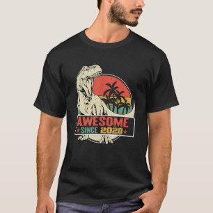Camiseta aniversário de 3 anos Dinossaur 3 Anos Meninos Imp