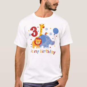Camiseta Aniversário de 3 anos do safari