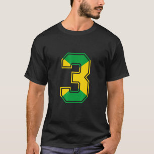 Camiseta Aniversário de 3 anos Jamaicano 3 Anos de Idade Nú