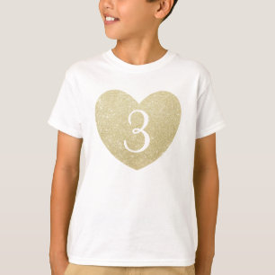 Camiseta aniversário de 3 anos Moça Brilhante Personaliza