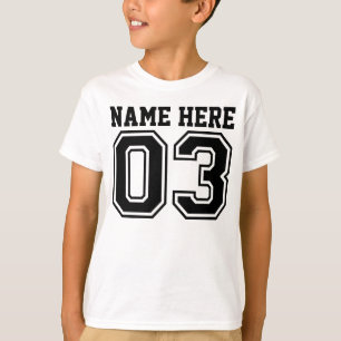 Camiseta Aniversário de 3 anos (o nome customizável do