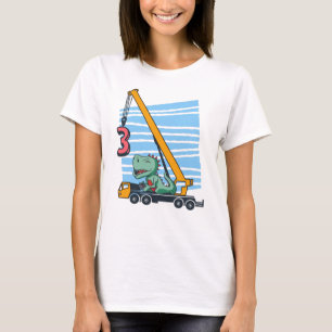 Camiseta aniversário de 3 anos para crianças de 3 anos de