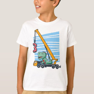 Camiseta aniversário de 3 anos para crianças de 3 anos de