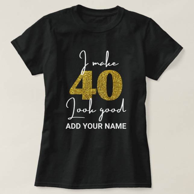Camiseta aniversário de 40 anos (Frente do Design)