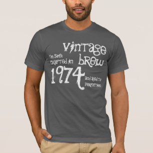 Camiseta aniversário de 40 anos 1974 ou ANY YEAR Vintage B