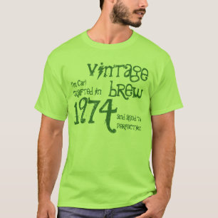 Camiseta aniversário de 40 anos 1974 ou QUALQUER ANO Vinta