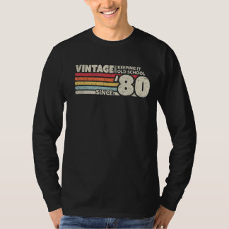 Camiseta aniversário de 40 anos, 1980 Vintage, Mantendo-O N