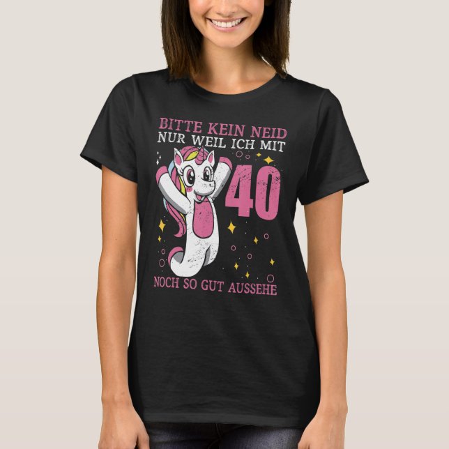 Camiseta aniversário de 40 anos 40º (Frente)