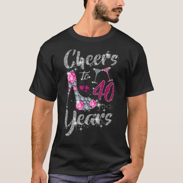 Camiseta aniversário de 40 anos aplaude Vinho De 40 Anos De (Frente)