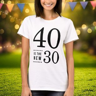 Camiseta aniversário de 40 anos Black 40 é o novo 30